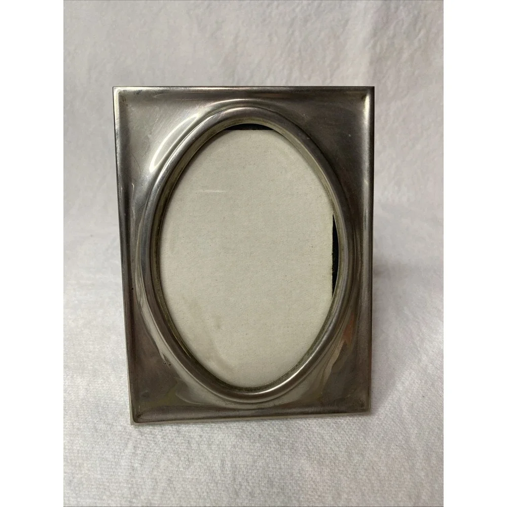 Silver Plated On Brass 3 X 5 Picture Frame With Plastic Back. Made In Hong Kong